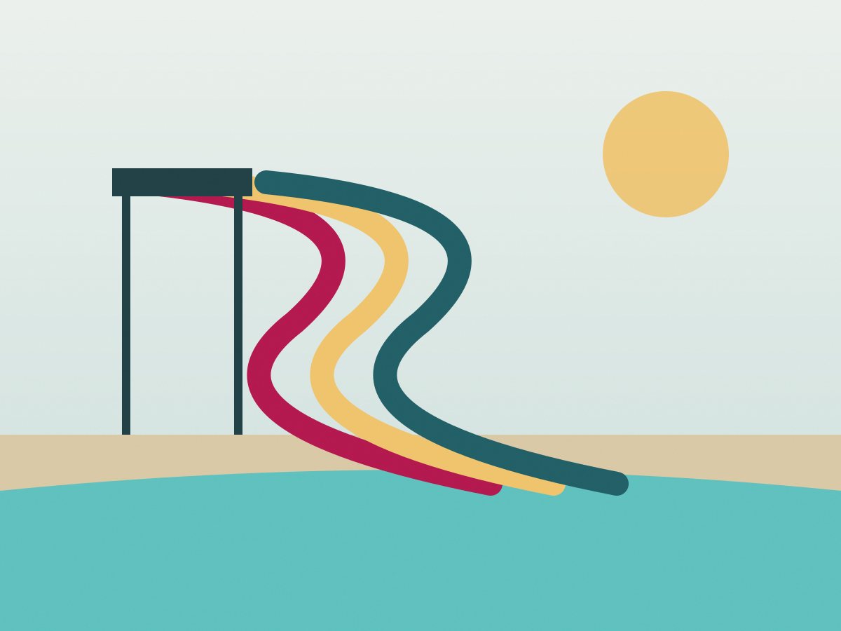 Illustration: Aphrodite Waterpark - Valentino by ERMASS, Paphos, Cyprus